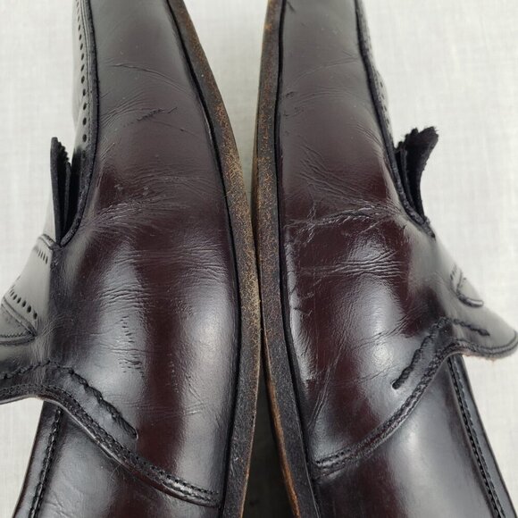 Bally Kiltie Loafers Brown Leather Classic Slip On Shoes Mens Size 9.5 EEE - Picture 8 of 12